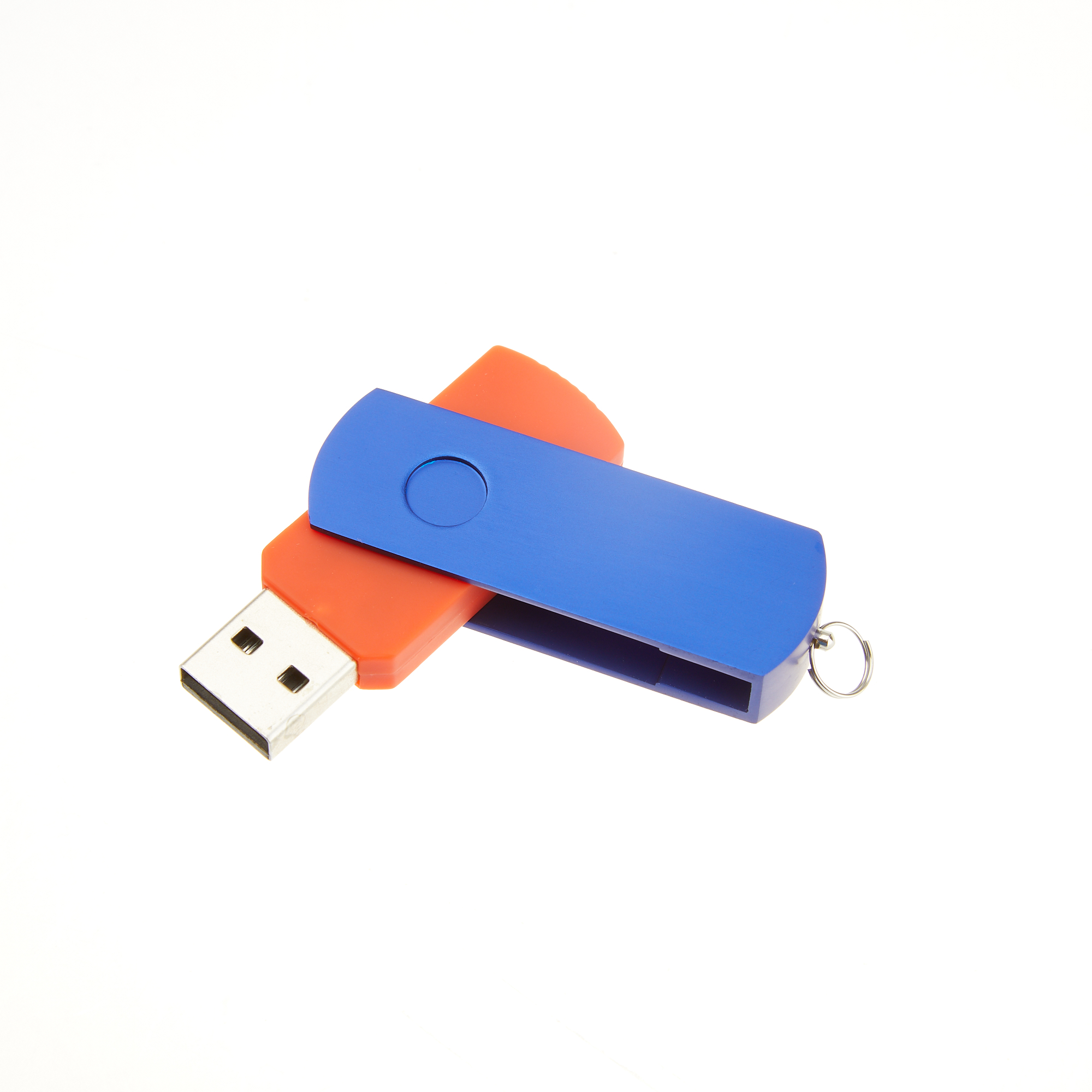 Цветная скоба для USB-флешки модель 107, цвет синий