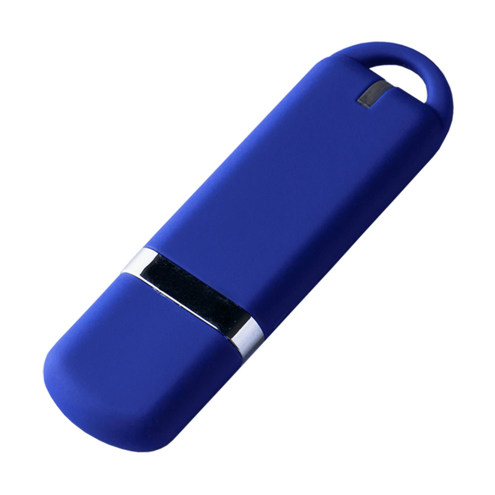 USB-флешка модель 187 Soft Touch, (USB 2.0), объем памяти 512 MB, цвет синий