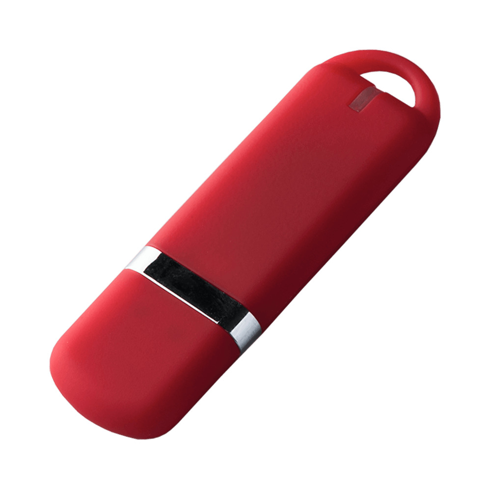 USB-флешка модель 187 Soft Touch, (USB 2.0), объем памяти 128 GB, цвет красный