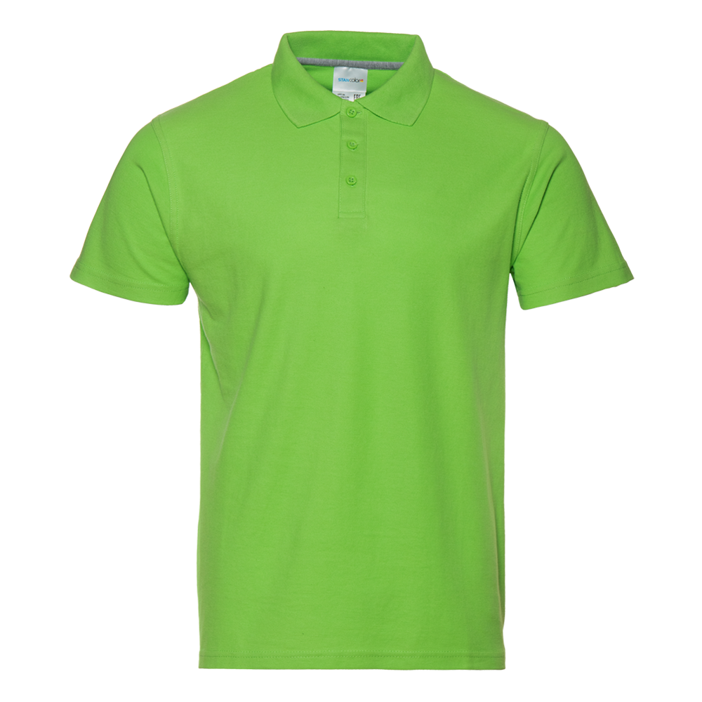 Рубашка поло мужская STAN 185 ярко-зеленая