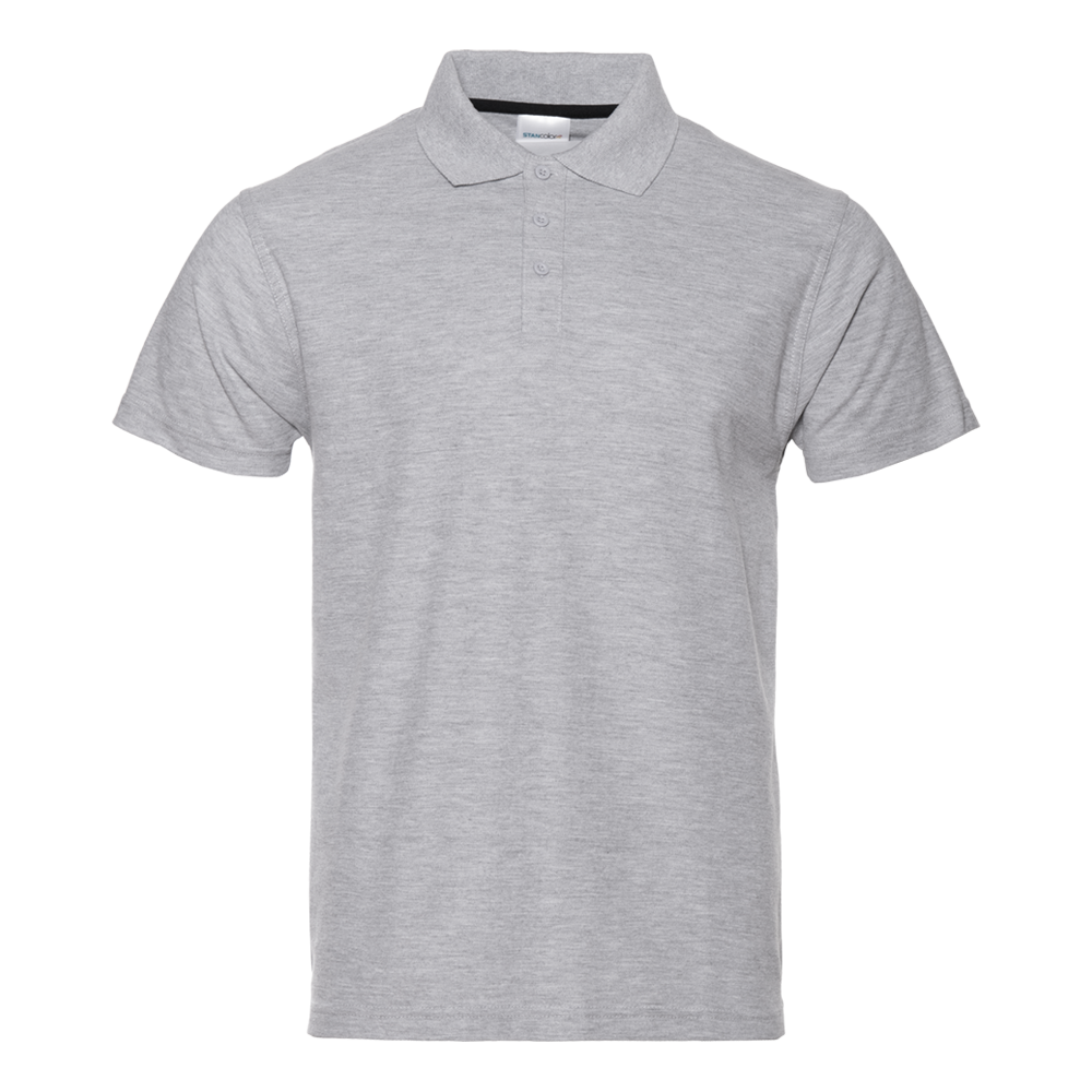 Рубашка поло мужская STAN 185 серый меланж