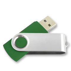 USB-флешка модель 104, USB 2.0, объем памяти 4 GB, цвет зеленый