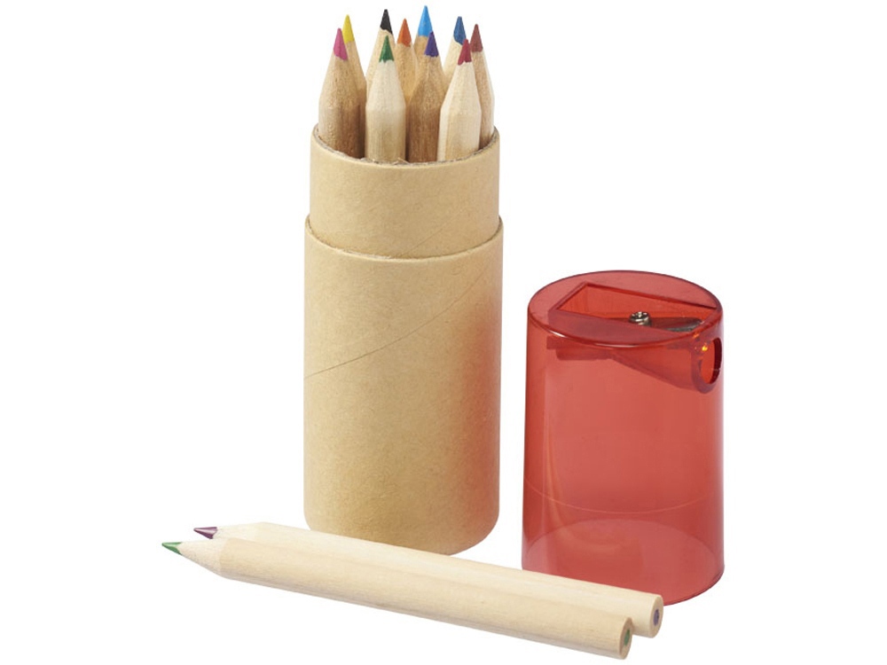 Набор из 12 цветных карандашей «Cartoon» с красной точилкой