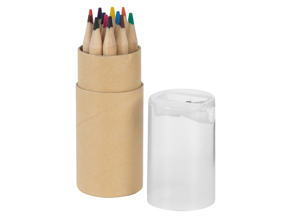 Набор из 12 цветных карандашей «Cartoon» с прозрачной точилкой