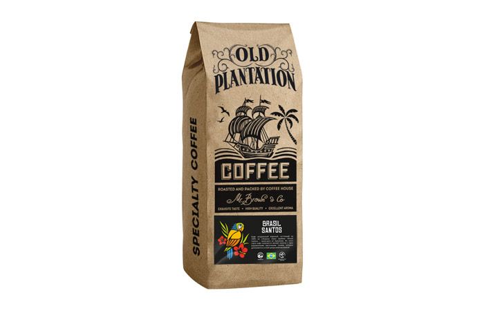 Кофе в зернах в упаковке 250г с логотипом заказчика