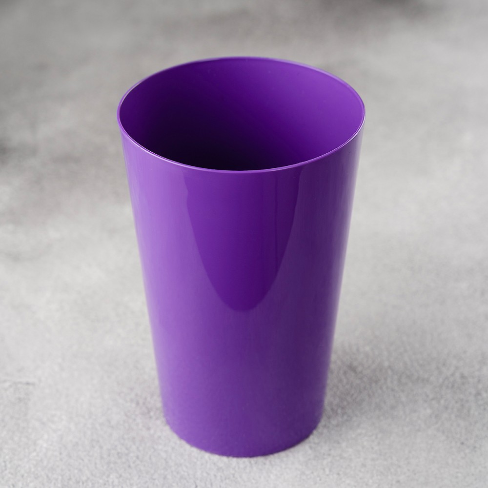 Многоразовый пластиковый стакан 600 мл фиолетовый