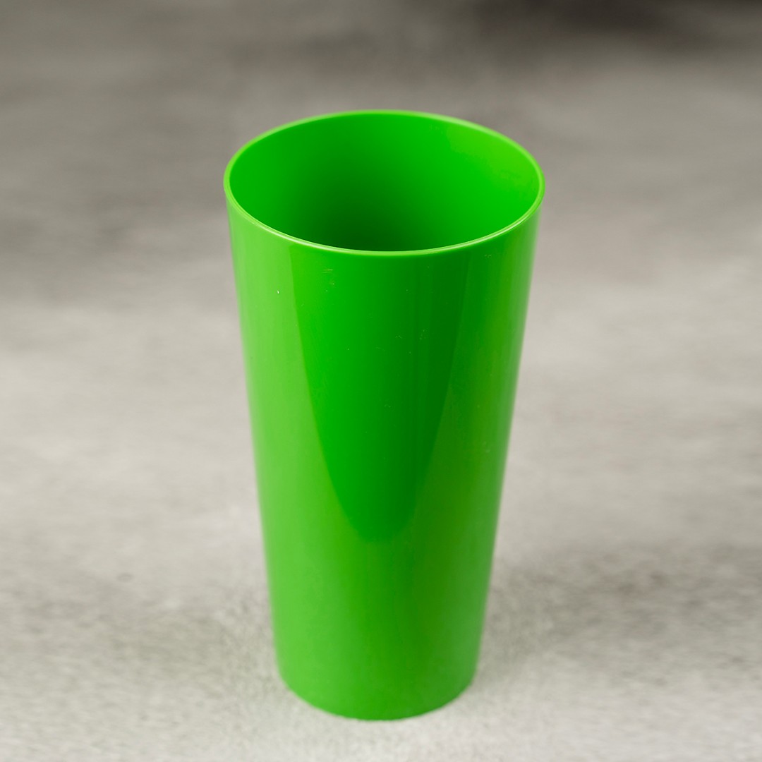 Многоразовый пластиковый стакан 400 мл зеленый