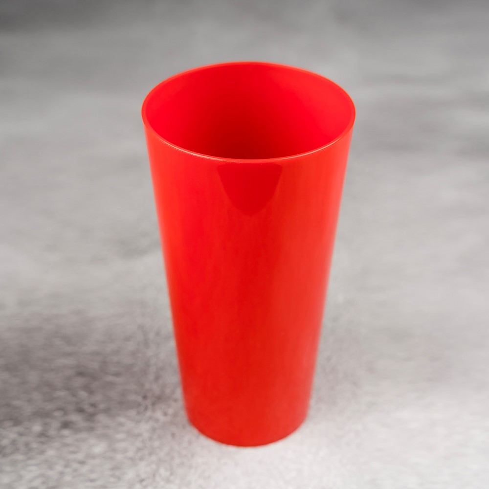 Многоразовый пластиковый стакан 400 мл красный