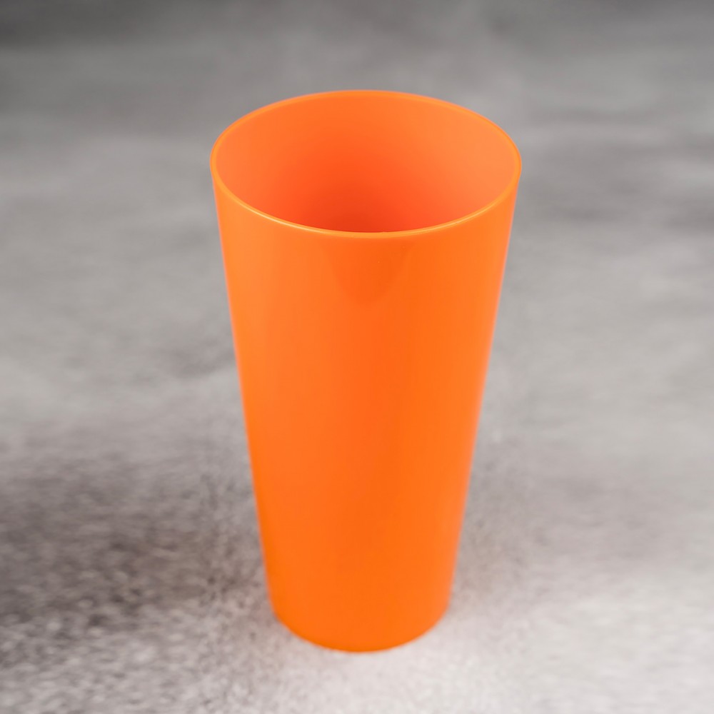 Многоразовый пластиковый стакан 400 мл оранжевый