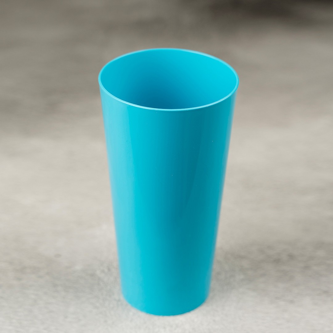 Многоразовый пластиковый стакан 400 мл бирюзовый