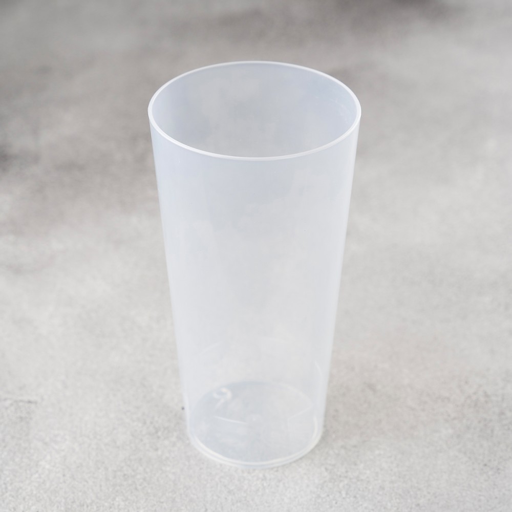 Многоразовый пластиковый стакан 400 мл прозрачный
