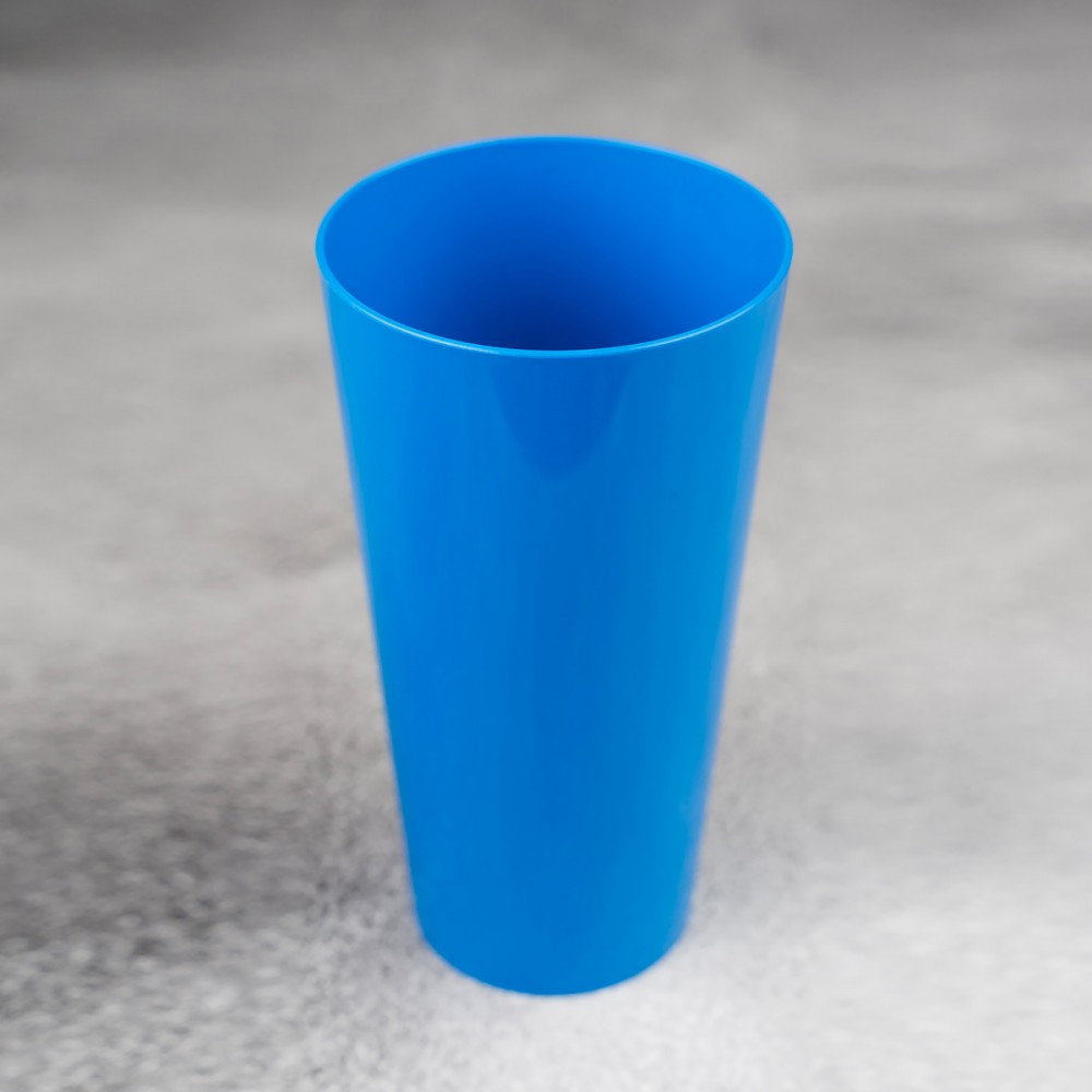 Многоразовый пластиковый стакан 400 мл темно-синие