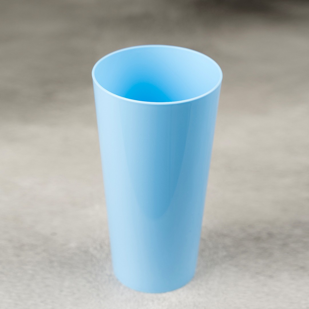 Многоразовый пластиковый стакан 400 мл голубой