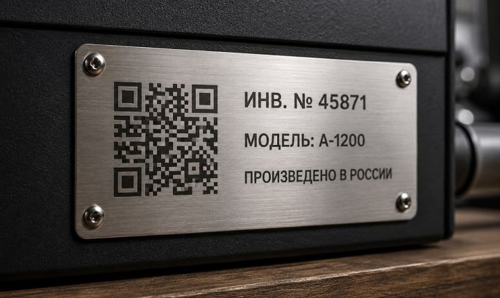 Маркировка оборудования — пример лазерной гравировки